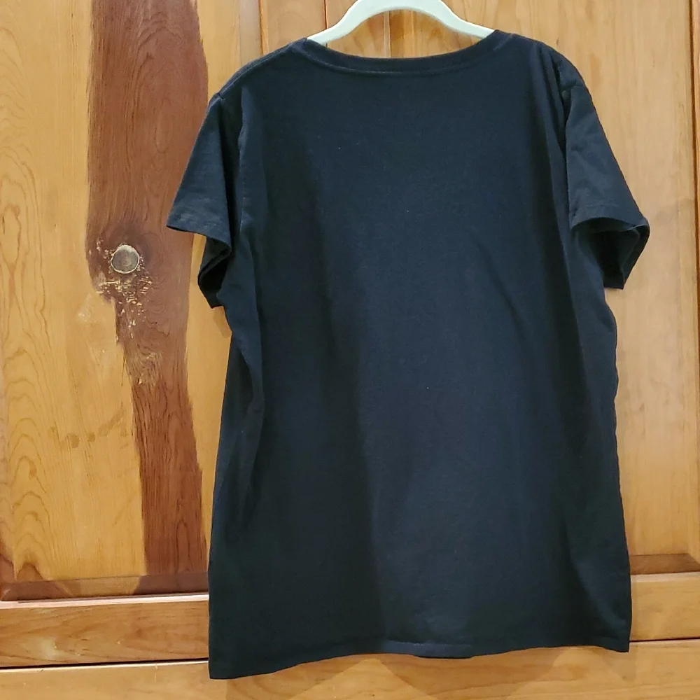 Black Cat Face T-Shirt Women Size 2X Halloween Party